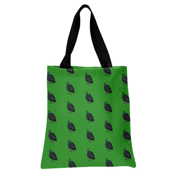 Guinea Fowl Tote Bag | Polka Dot Bird Pattern Design | Premium Twill Fabric | Gift for Bird Lover