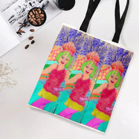 Pop Art Queen Tote Bag | Colorful Expressionist Woman with Crown Painting | Premium Twill Fabric Tote | Aesthetic Gift for Art Lovers
