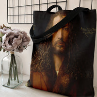 Albrecht Dürer Self-Portrait Tote Bag | Renaissance Master Oil Painting Art Print | Premium Twill Diamond-Grid Texture | Gift for Art History Lover