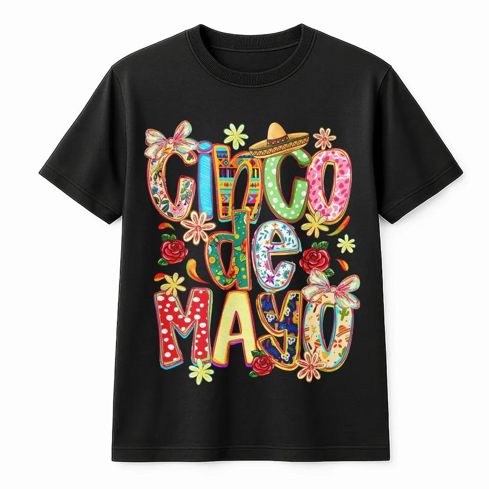 Cinco De Mayo Sweatshirt | Colorful Coquette Bow Fiesta Graphic | Soft Cotton Blend | Women's Mexican Holiday Party Gift