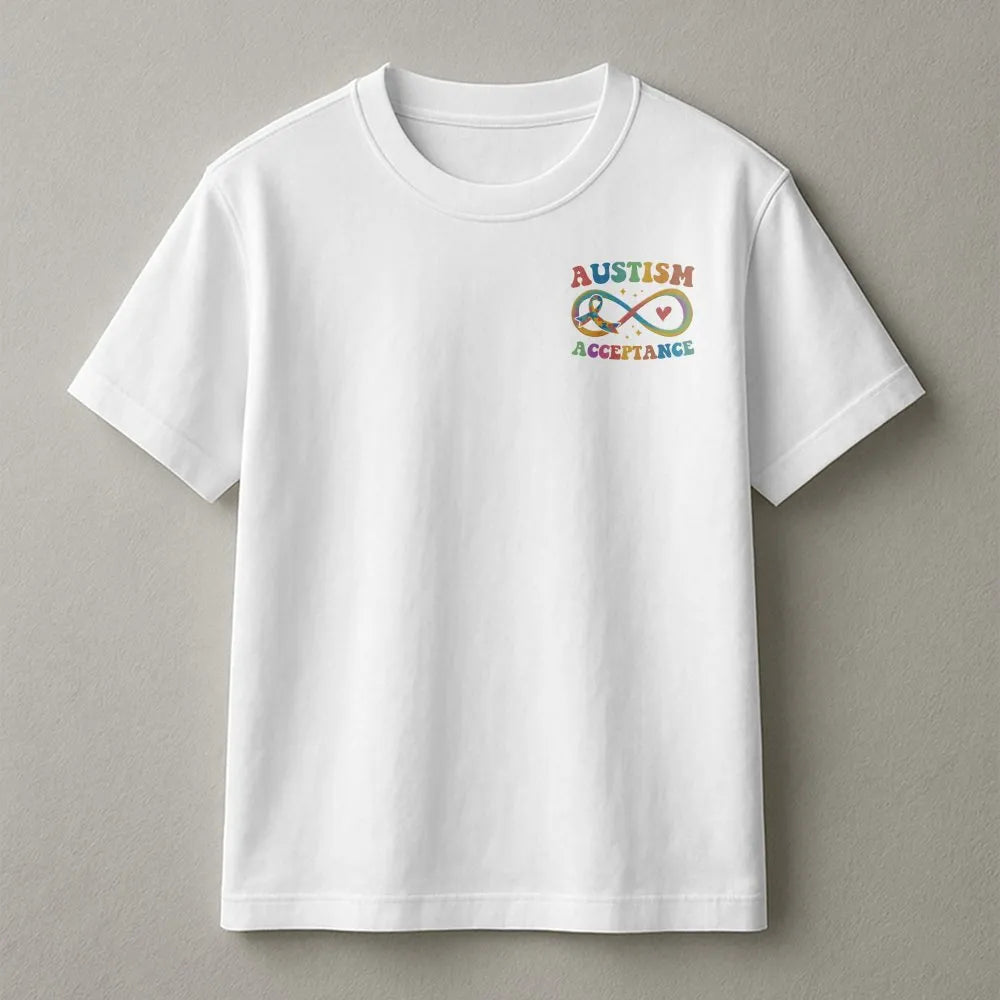Autism Acceptance T-Shirt | Retro Rainbow Infinity Symbol | Soft Blend Sweatshirt | Neurodiversity Awareness Gift