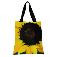 Sunflower Tote Bag | Bold Painted Sunflower Close-Up Art | Premium Twill Diamond-Grid Texture | Gift for Sunflower Lover