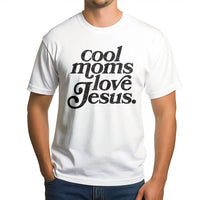 Cool Moms Love Jesus Sweatshirt | Retro Distressed Faith Graphic | Soft Cotton Blend Pullover | Christian Mom Gift
