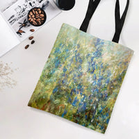 Bluebonnet Wildflower Tote Bag | Impressionist Oil Painting Meadow Art | Premium Twill Fabric | Aesthetic Gift for Art Lover