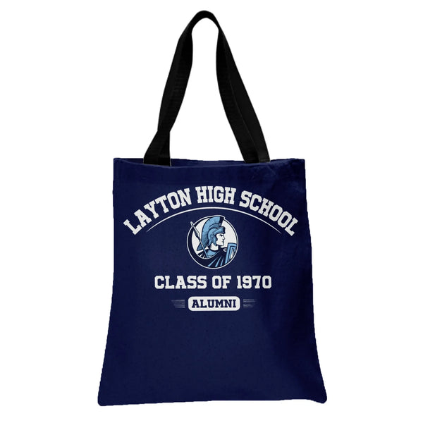 Layton High School Alumni Tote Bag | Class of 1970 Reunion Design | Premium Twill Diamond-Grid Fabric | Gift for School Alumn