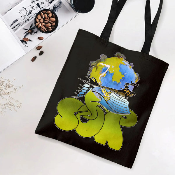 Viking Ship Globe Tote Bag | Colorful Explorer Longship Art | Premium Structured Twill Bag | Gift for Adventure Travelers