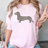 Dachshund Duck Camo T-Shirt, Duck Camo Wiener Dog, Duck Camo Doxie, Doxie Lover T-Shirt, Dachshund Mom Dad T-Shirt