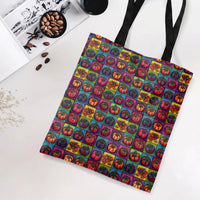Heirloom Tomato Tote Bag | Colorful Vegetable Grid Pattern Art | Premium Twill Fabric Tote | Gift for Plant Lovers