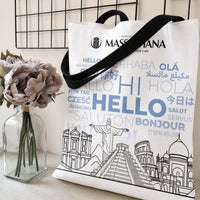 Tote Bag | Premium Twill Fabric with Diamond-Grid Texture | Lightweight Durable Daily Carry Bag | Gift for Professionals