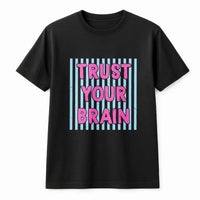 Teacher Testing Day Shirt | Trust Your Brain Retro Graphic | Soft Cotton Tee | Matching State Testing Team Gift