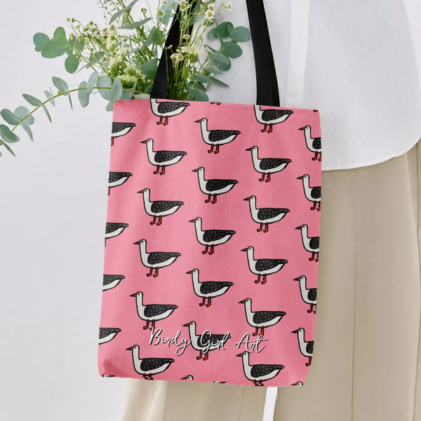 Giraffe Pattern Tote Bag | Cute Animal Safari Art | Premium Twill Diamond-Grid Fabric | Fashion Accessory Gift