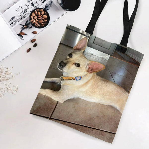 Chihuahua Dog Tote Bag | Realistic Pet Photography Art | Premium Twill Fabric | Gift for Dog Lovers