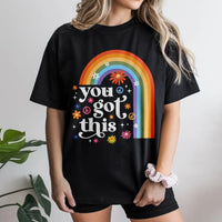 Teacher Test Day Sweatshirt | Retro Rainbow You Got This Design | Soft Cotton Blend | Testing Season Teacher Gift