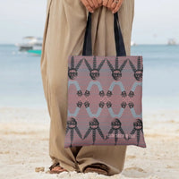 Afrocentric Portrait Tote Bag | Black Woman Braids Repeating Pattern Art | Premium Composite Twill Fabric | Unique Gift for Black Art Lovers