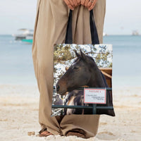 Thoroughbred Horse Tote Bag | Rustic Barn Pasture Photography Art | Premium Composite Twill Fabric | Gift for Horse Lover