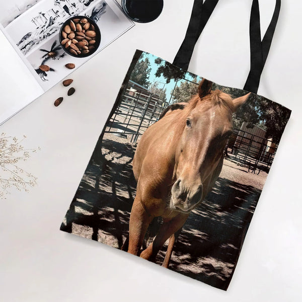Horse Tote Bag | Palomino Ranch Horse Photography Print | Premium Composite Twill Structured Bag | Gift for Horse Lover
