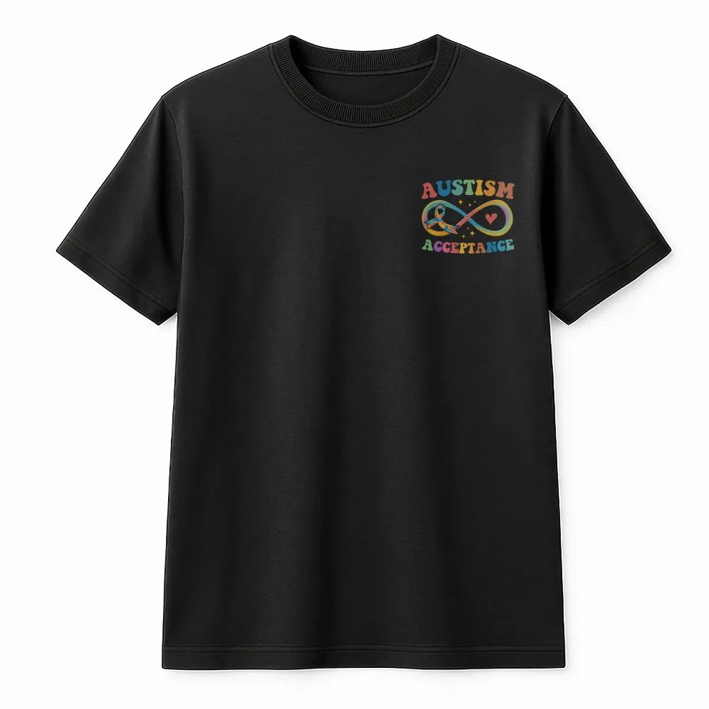 Autism Acceptance T-Shirt | Retro Rainbow Infinity Symbol | Soft Blend Sweatshirt | Neurodiversity Awareness Gift