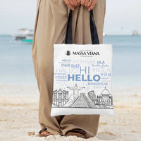 Tote Bag | Premium Twill Fabric with Diamond-Grid Texture | Lightweight Durable Daily Carry Bag | Gift for Professionals
