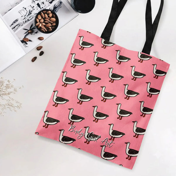 Giraffe Pattern Tote Bag | Cute Animal Safari Art | Premium Twill Diamond-Grid Fabric | Fashion Accessory Gift