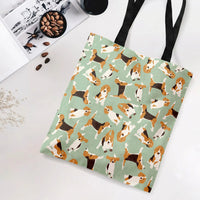 Tote Bag with Premium Twill Diamond Grid Texture | Soft Lightweight Durable Shopping Bag | Perfect Work School Travel Bag | Gift for Fashion Enthusiasts