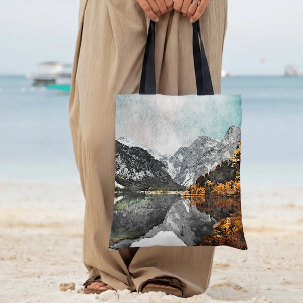 Tote Bag | Premium Twill Fabric with Diamond-Grid Texture | Lightweight Spacious Design | Gift for Work & School Professional