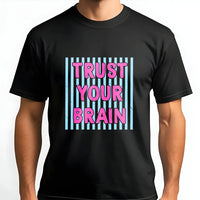 Teacher Testing Day Shirt | Trust Your Brain Retro Graphic | Soft Cotton Tee | Matching State Testing Team Gift