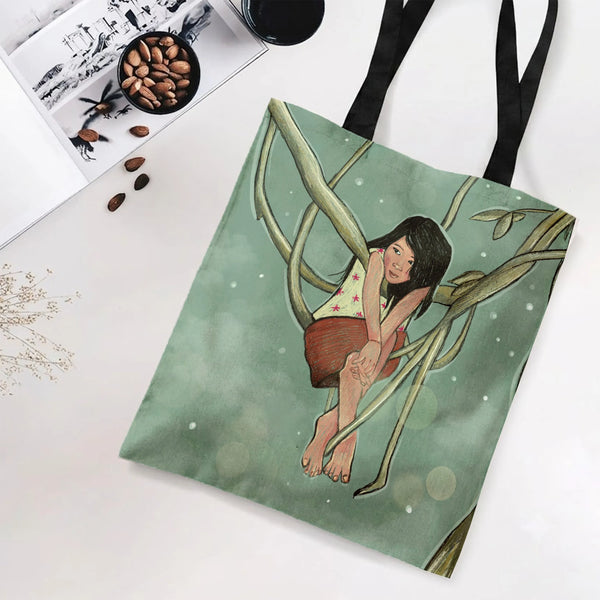 Modern Diamond Grid Tote Bag | Premium Twill Fabric with Structured Design | Everyday Work & Shopping Bag | Gift for Professi