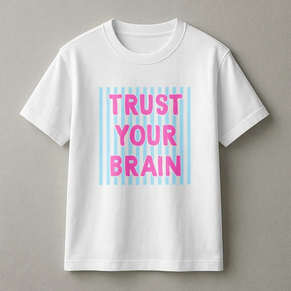 Teacher Testing Day Shirt | Trust Your Brain Retro Graphic | Soft Cotton Tee | Matching State Testing Team Gift