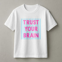 Teacher Testing Day Shirt | Trust Your Brain Retro Graphic | Soft Cotton Tee | Matching State Testing Team Gift