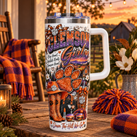 Clemson Girl 40oz Tumbler