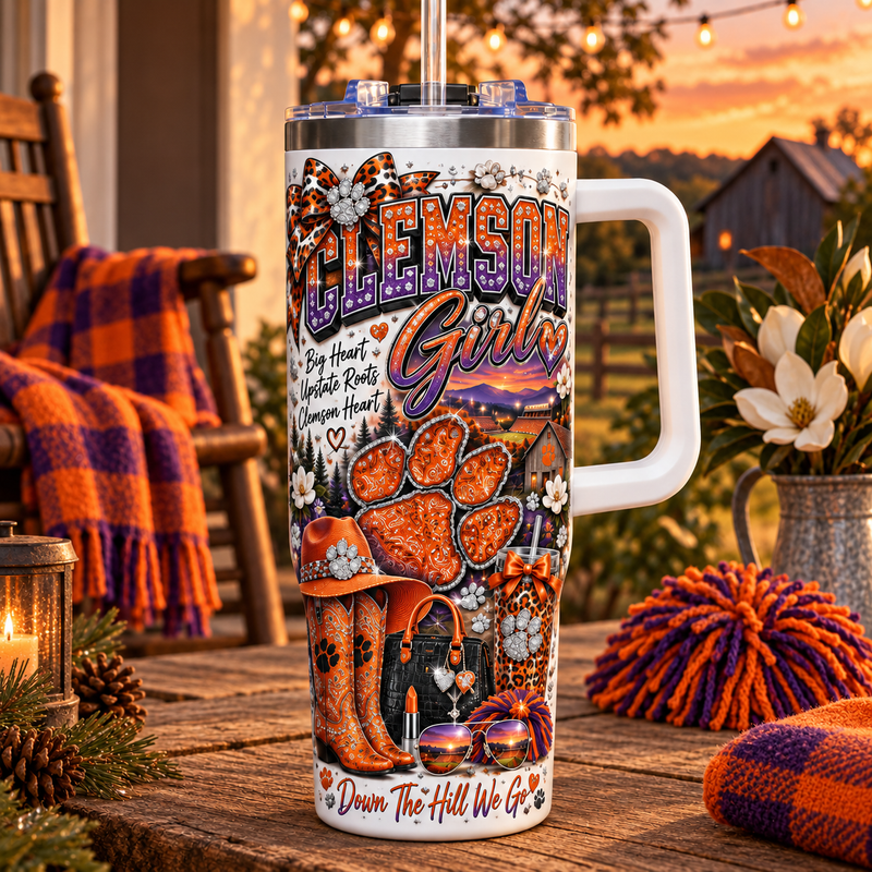 Clemson Girl 40oz Tumbler