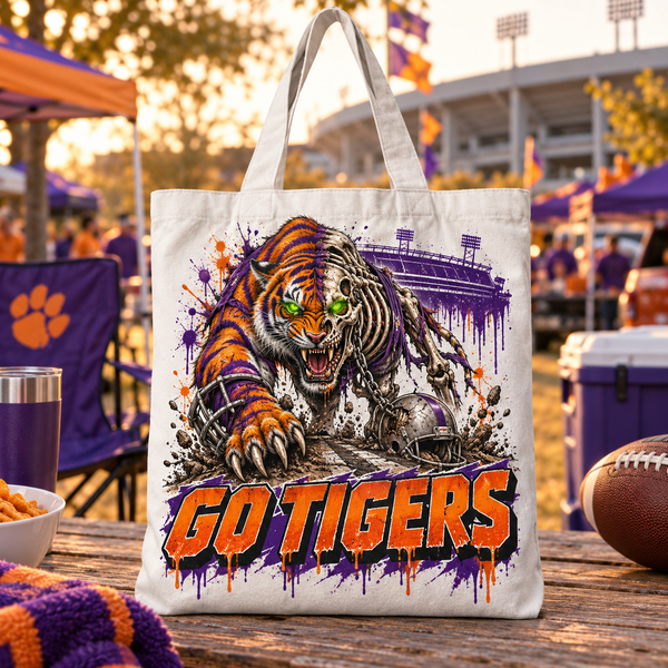Clemson Undead Mascot Tote Bag