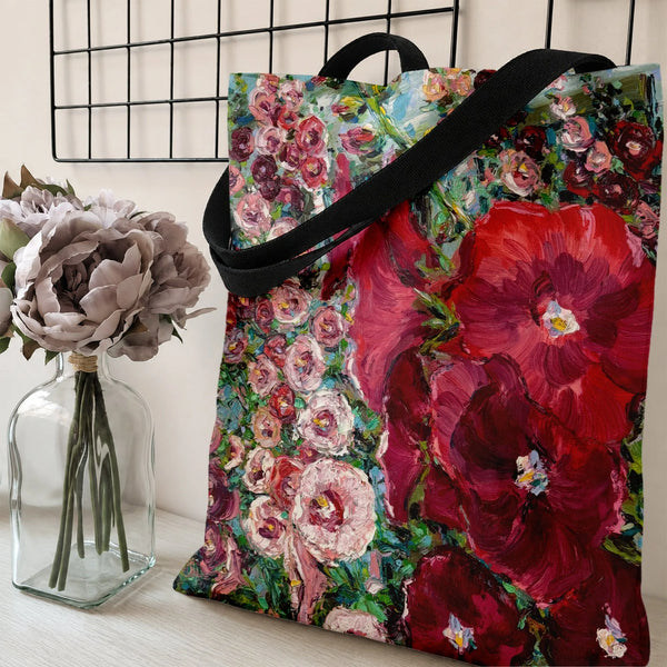 Tote Bag | Premium Twill Fabric with Diamond-Grid Texture | Spacious Work & School Bag | Gift for Students and Professionals