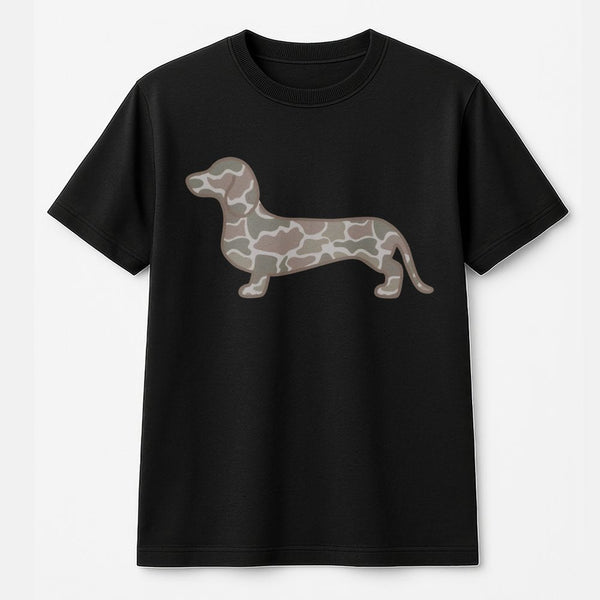 Dachshund Duck Camo T-Shirt, Duck Camo Wiener Dog, Duck Camo Doxie, Doxie Lover T-Shirt, Dachshund Mom Dad T-Shirt