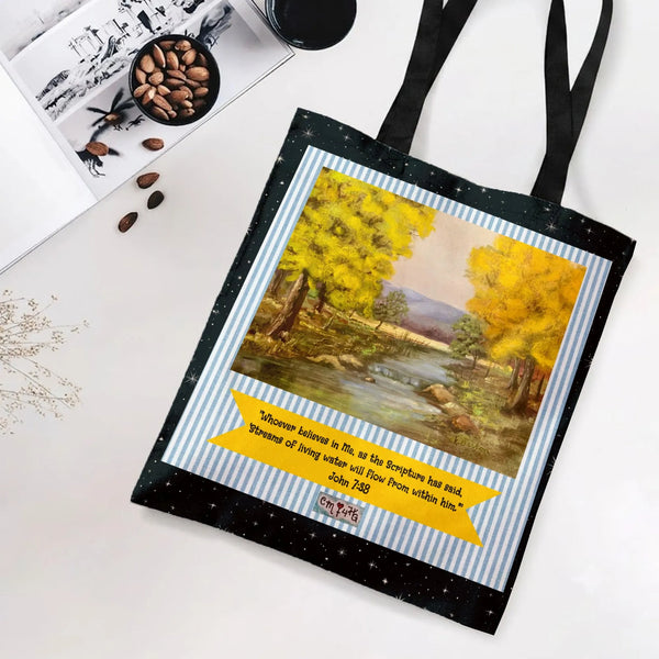 Tote Bag | Premium Twill with Diamond-Grid Texture | Lightweight Durable Everyday Bag | Gift for Fashion Lovers
