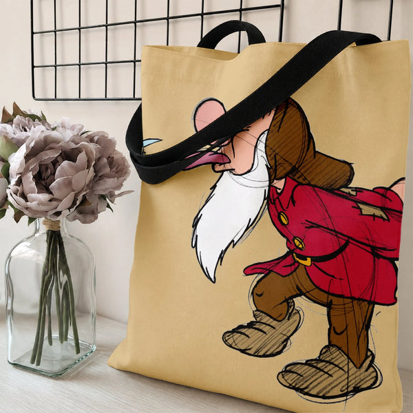 Mountain Man Tote Bag | Vintage Cartoon Trapper Illustration | Premium Composite Twill Fabric | Gift for Outdoors and Adventu