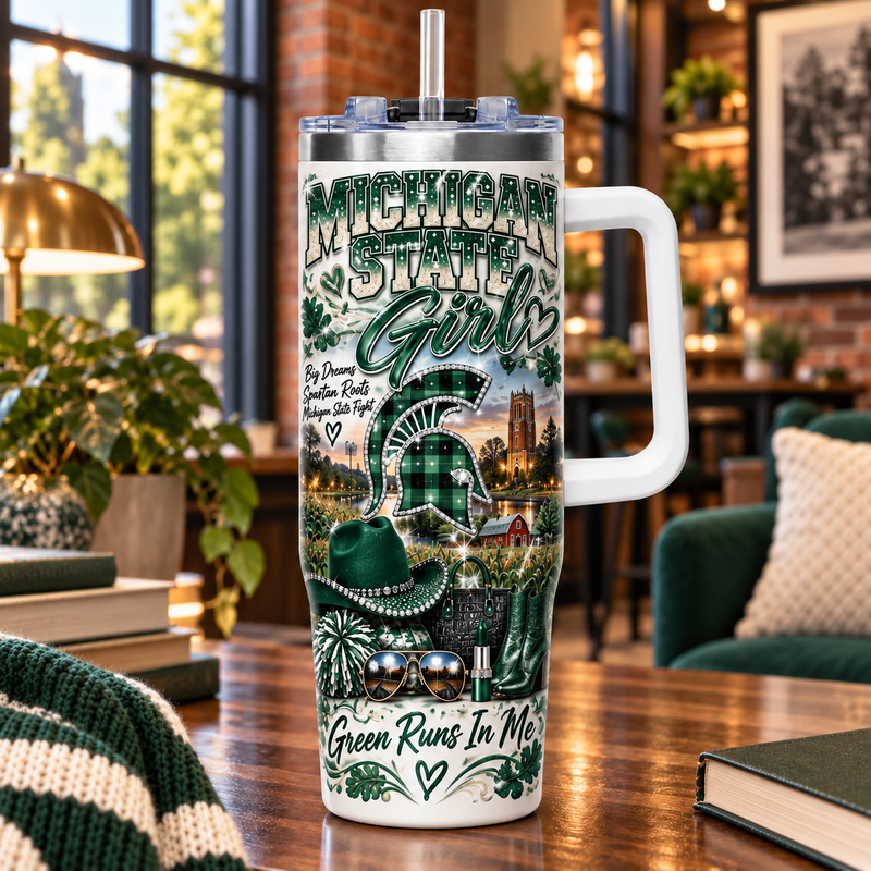 Michigan State Girl 40oz Tumbler