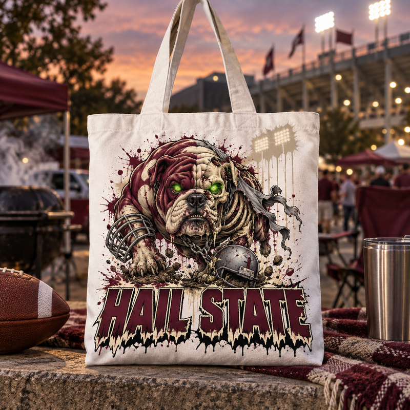 Mississippi State Undead Mascot Tote Bag